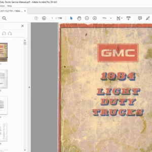 1984 GMC Light Duty Trucks (1500–3500) Factory Service Manual PDF