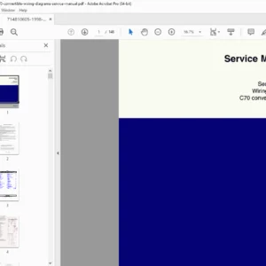 1998 Volvo C70 Convertible Wiring Diagrams Service Manual PDF