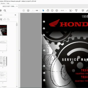 1998–2004 Honda TRX450 Foreman 450 Service Manual (PDF)