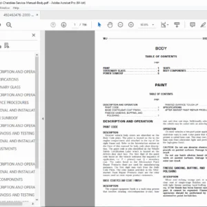 2000 Jeep Grand Cherokee WJ Body Service Manual PDF