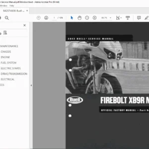 2003 Buell XB9 Firebolt Service & Repair Manual – Official Factory PDF