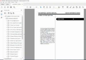 2004 Subaru Impreza Service Manual – Wiring System & Diagnostics PDF