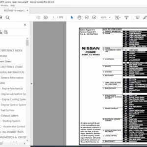2015 Nissan Rogue T32 Service & Repair Manual PDF Download