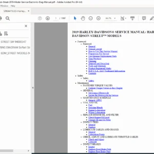 2019 Harley-Davidson Street XG500/XG750/XG750A Service Manual PDF