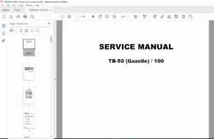ADLY TB-50 TB-100 Gazelle Scooter Service Manual  PDF