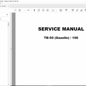 ADLY TB-50 TB-100 Gazelle Scooter Service Manual  PDF