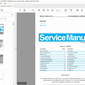 AOC D26W931 D32W931 LC32W053 LC42H053 TV Service Manual PDF