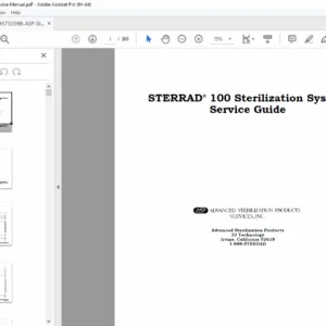 ASP STERRAD 100 Sterilization System Service Guide (Rev D) PDF Manual