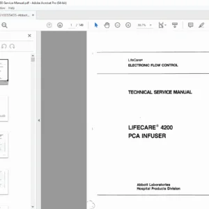 Abbott LifeCare 4200 PCA Infuser Technical Service Manual PDF