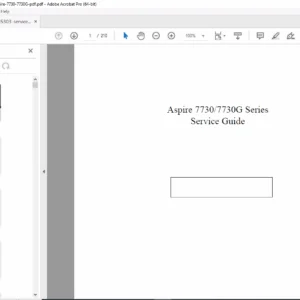 Acer Aspire 7730 & 7730G Service Manual (Service Guide) PDF