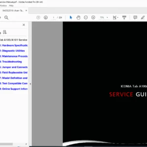 Acer Iconia Tab A100/A101 Service Manual (Service Guide 2011) – PDF