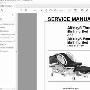Affinity Three Birthing Bed Service Manual Complete Repair Maintenance PDF