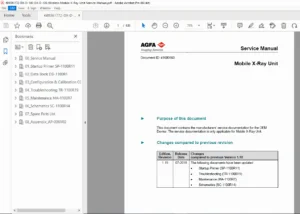 Service Manual Agfa DX-D 100 / DX-D 100 Wireless Mobile X-Ray (PDF) PDF Download