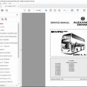 Alexander Dennis Enviro 400 Service Manual (Euro 4, 4+ & 5) PDF