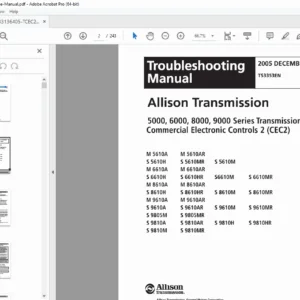 Allison CEC2 Electronic Controls Troubleshooting Manual PDF