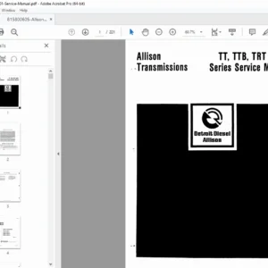 Allison TRT 2001 Service Manual TT TTB TRT Transmission Repair Guide PDF