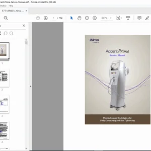 Alma Lasers Accent Prime Service Manual RF Ultrasound System Repair PDF