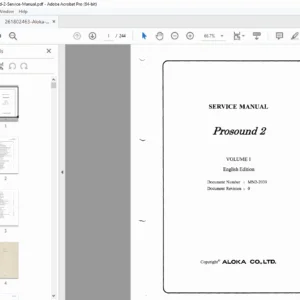 Aloka ProSound 2 Ultrasound Service Manual – PDF Download