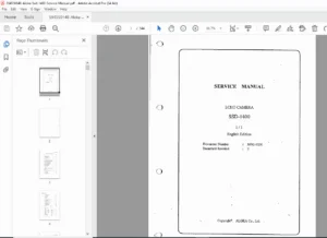 Aloka SSD-1400 Ultrasound Echo Camera Service Manual – PDF