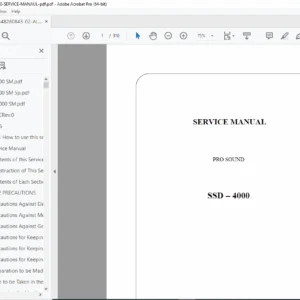 Aloka SSD-4000 Pro Sound Service Manual – Ultrasound System Repair PDF