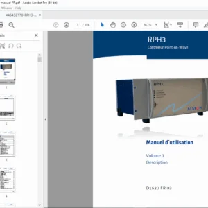 Alstom RPH3 Point-on-Wave Controller User Manual (French) PDF