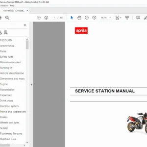 Aprilia Dorsoduro 750 Factory Service Station Manual (854202) - PDF Download
