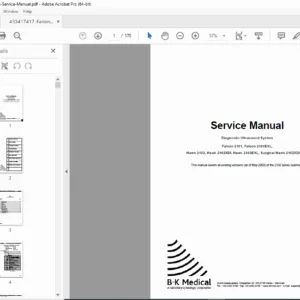 B-K Medical Falcon 2101 & Hawk 2102 Ultrasound Service Manual PDF