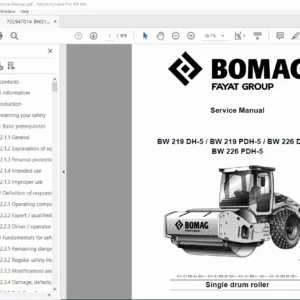 BOMAG BW219DH-5 Service Manual PDF Download