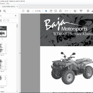 Baja WD400U ATV Service Manual -  PDF DOWNLOAD
