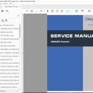 Baudouin 4M06/MP Powerkit Diesel Engine Service Manual - PDF