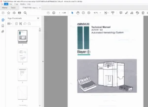 Bayer ADVIA 60 & ABX Micros 60 Hematology Analyzer Service Manual PDF