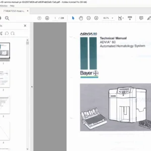 Bayer ADVIA 60 & ABX Micros 60 Hematology Analyzer Service Manual PDF