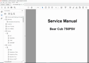 Bear Cub 750PSV Ventilator Service Manual (PDF) – Calibration & Schematics
