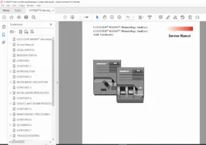Beckman Coulter MAXM Hematology Analyzer Service Manual – PDF