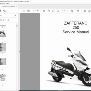 Benelli Zafferano 250 Service Manual Complete Scooter Repair Guide PDF