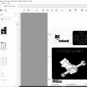 Bobcat 741, 742, 743, 743DS Skid Steer Loader Service Repair Manual PDF