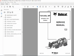 Bobcat T35120SL MP Service Manual (2005) – Telescopic Handler PDF