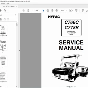 Bomag / Hypac C766C & C778B Compactor Service Repair Manual – PDF