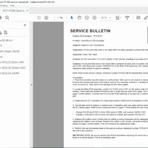 Bose SoundTouch 300 Soundbar Service Manual 767520-SM (PDF)