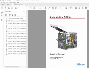 Boule Medical BM850 Service Manual – Medonic M32 & Swelab Alfa Plus PDF