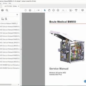 Boule Medical BM850 Service Manual – Medonic M32 & Swelab Alfa Plus PDF