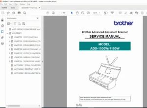Brother ADS-1000W / ADS-1100W Scanner Service Repair Manual PDF