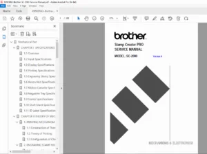 Brother Stamp Creator PRO SC-2000 Service Manual PDF Download