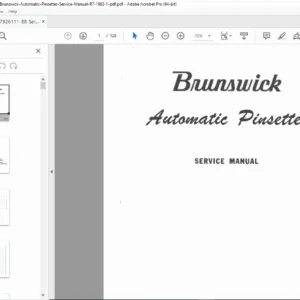 Brunswick Automatic Pinsetter Service Manual (R7 — 1963) PDF