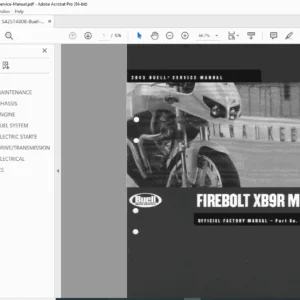 Buell Firebolt XB9R Service Manual PDF (2003 Factory Repair Guide)