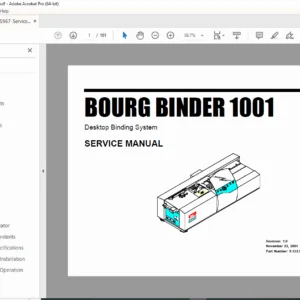 C.P. Bourg Binder BB1001 Service Manual – Desktop Binding System PDF
