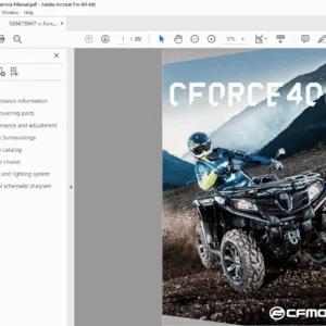 CFMOTO CFORCE 400 (CF400AU/CF400AU-L) Service Manual PDF Download