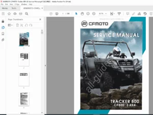 CFMOTO Tracker 800 U8 Service Manual -  PDF DOWNLOAD