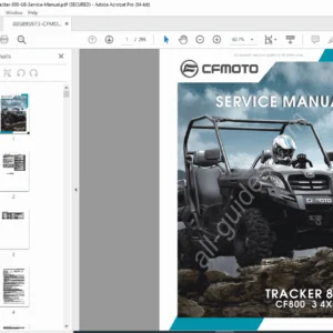 CFMOTO Tracker 800 U8 Service Manual -  PDF DOWNLOAD