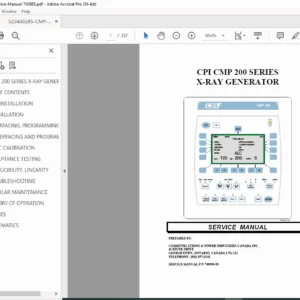 CMP-200 Series X-Ray Generator Service Manual PDF (CPI Canada)